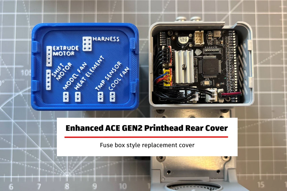 Kobra X printhead rear cover